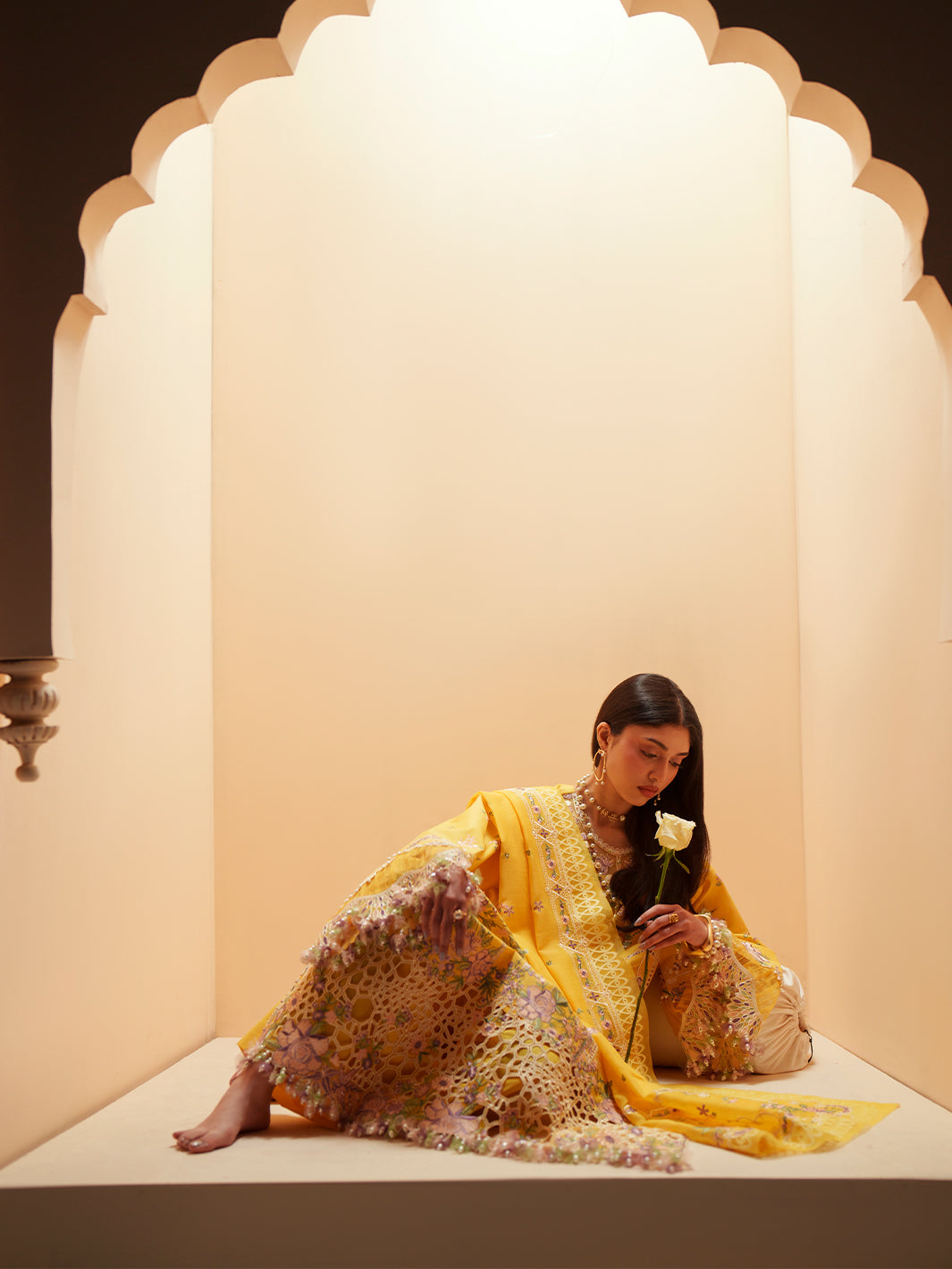 Bin Ilyas | Mashriq Luxury Lawn 26 | D-111-A - Luxury Dress - available at Maria Faisal in UK and USA.