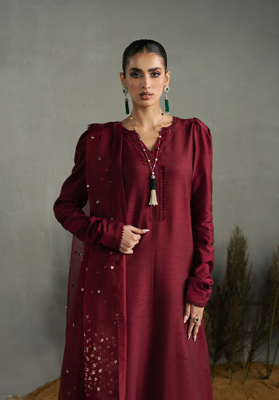 Zarqash | Silk Edit | ZQS 018 ROSE ROUGE - Ladies Clothes