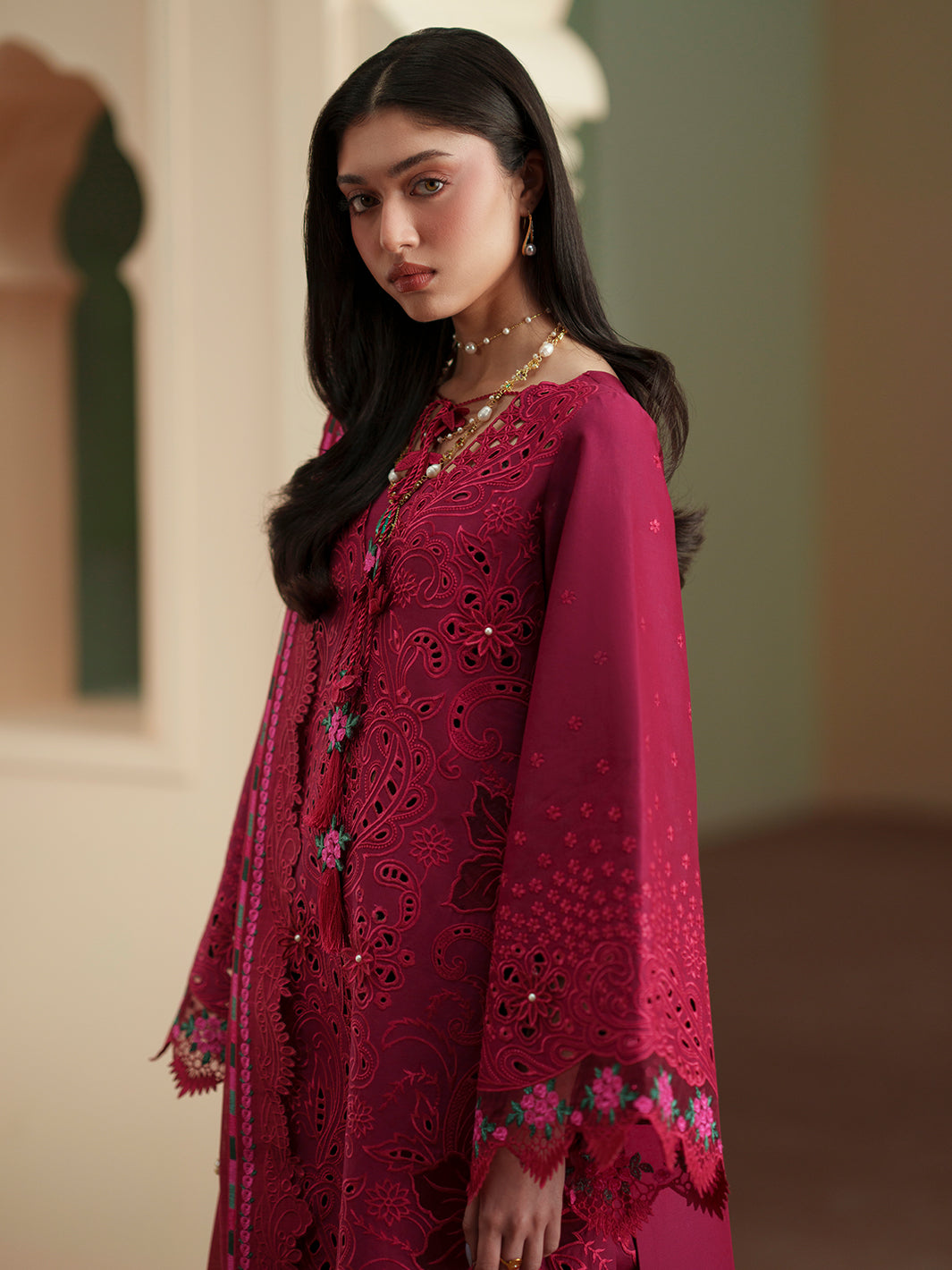 Bin Ilyas | Mashriq Luxury Lawn 26 | D-113-B - Luxury Dress - available at Maria Faisal in UK and USA.