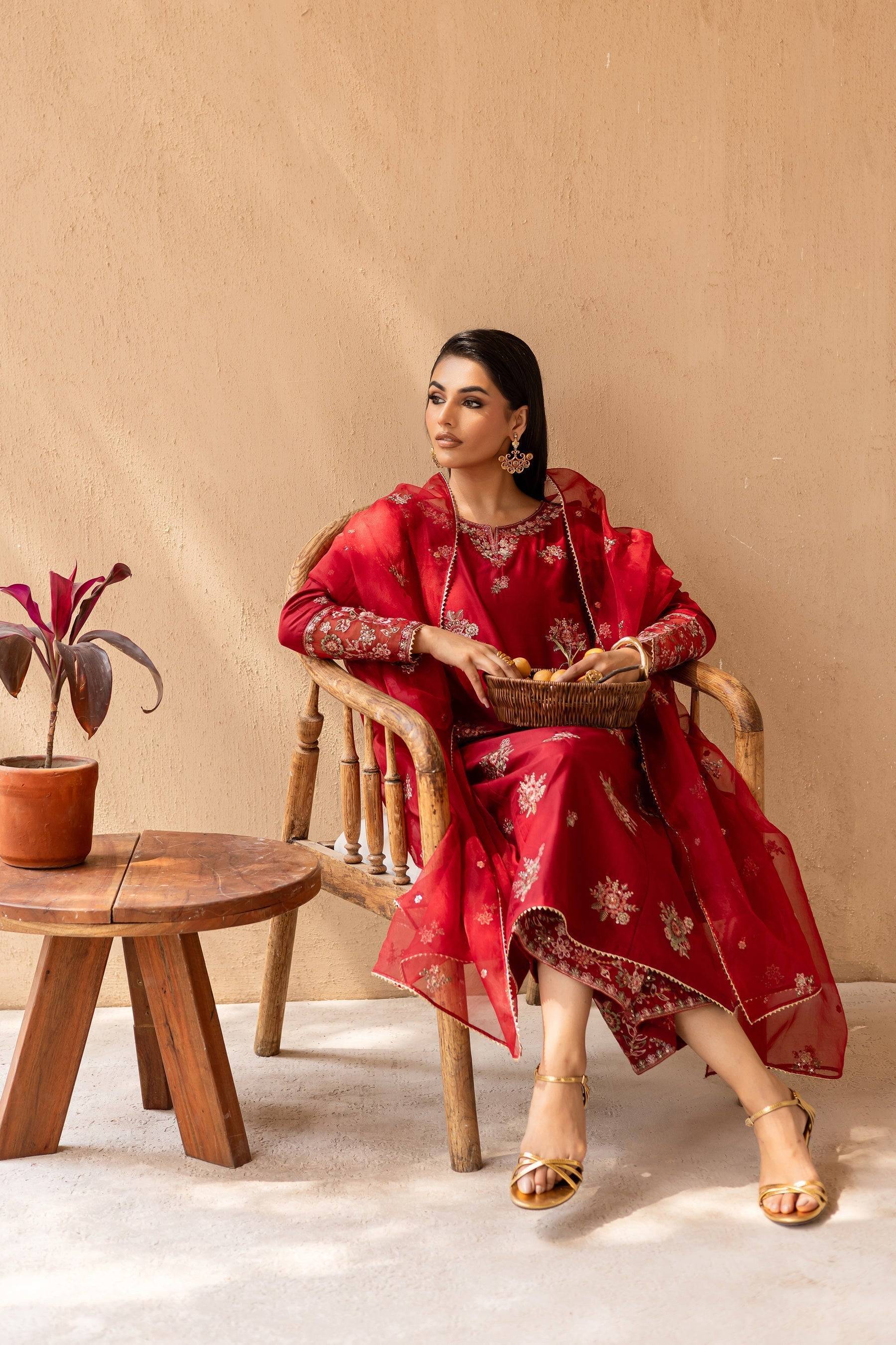 Batik | Nyra Embroidered Summer Solids | Starburst by Maria Faisal - Registered Vendor of : Batik - type : Ladies Clothes - 100% original wedding dresses