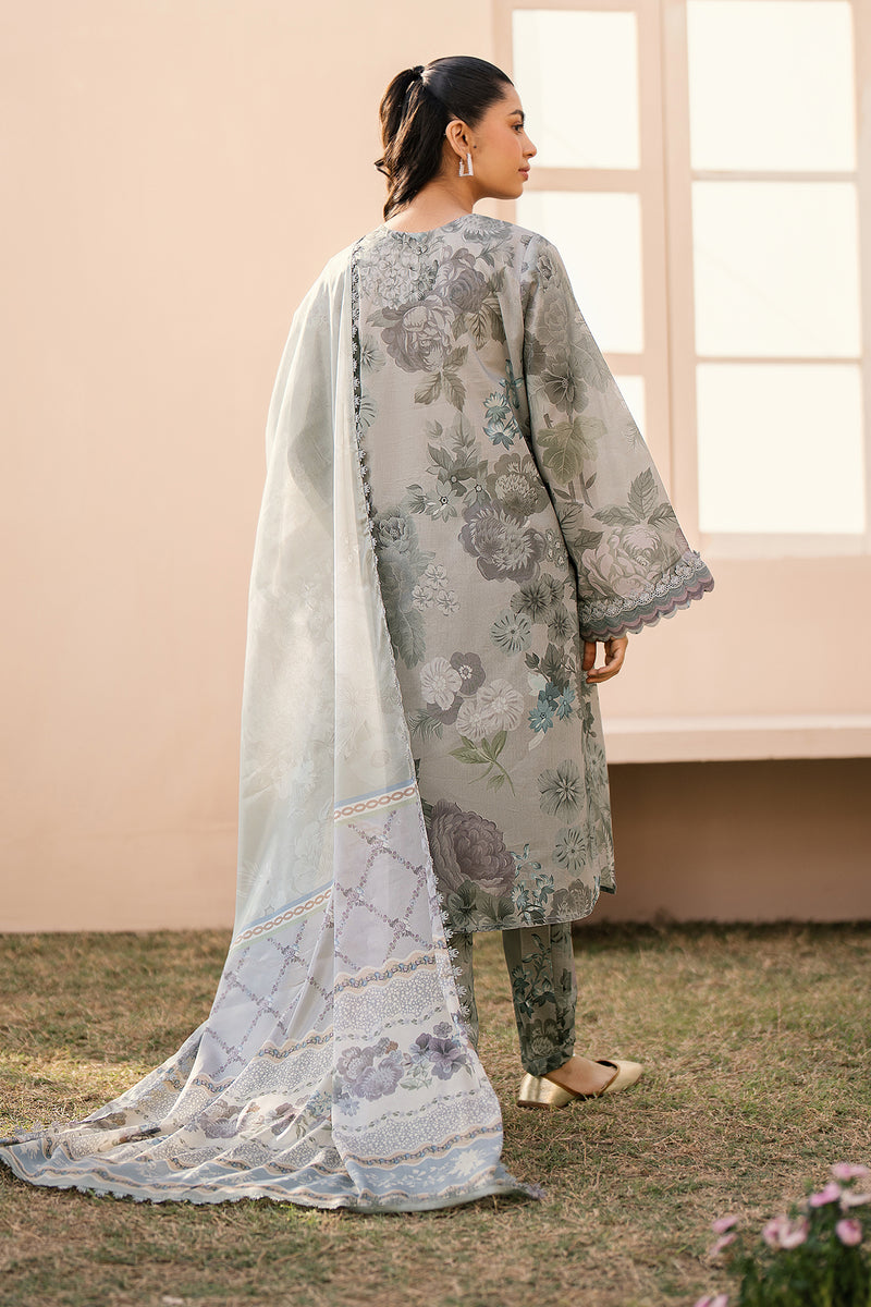 Baroque | Luxury Pret 24 | LAWN UF-605 - Designer Dress with Intricate embroidery and embellishments. Shop elegent wedding dress at Maria Faisal.