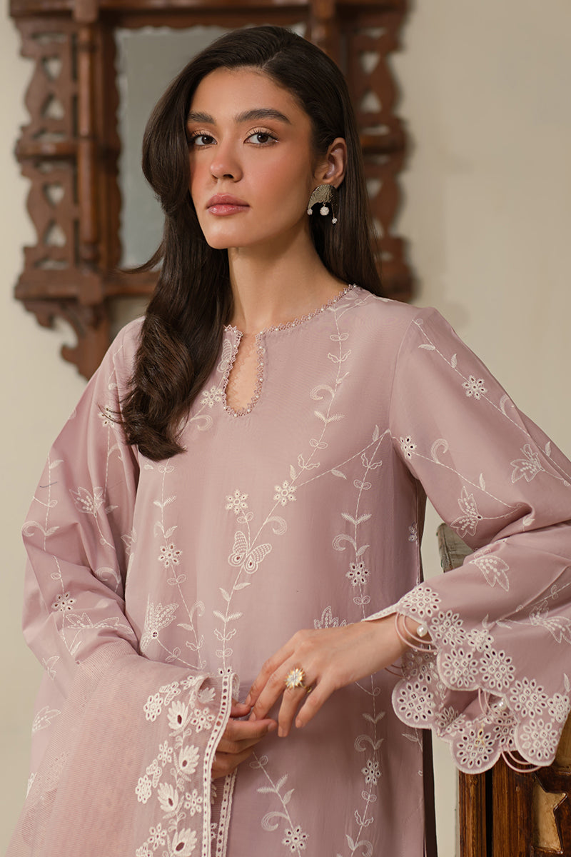 Cross Stitch | Chikankari Lawn 25 | MAUVE GLAM - Ladies Clothes