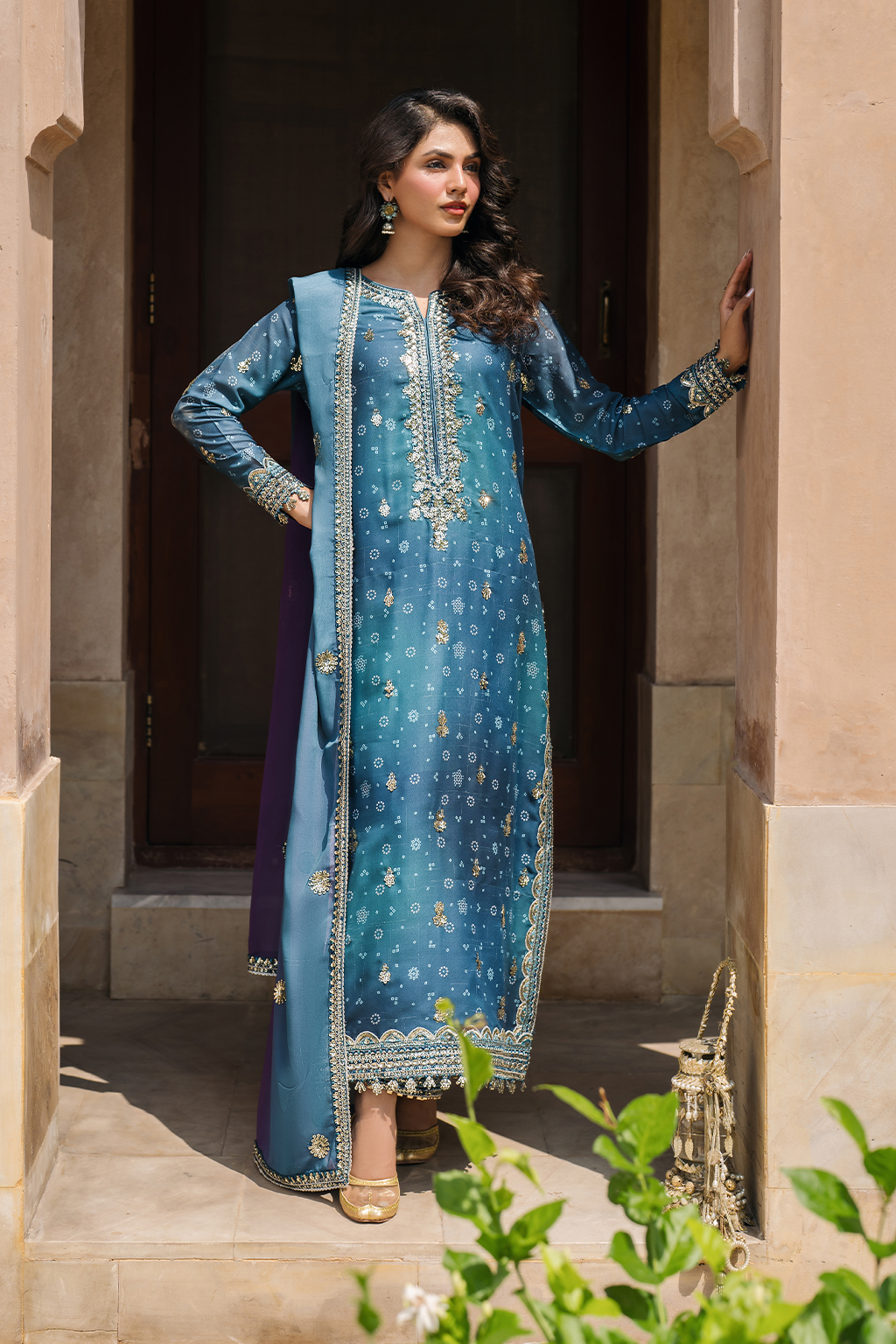 Iznik | Bandhani Formals | UE-335 - Ladies Clothes