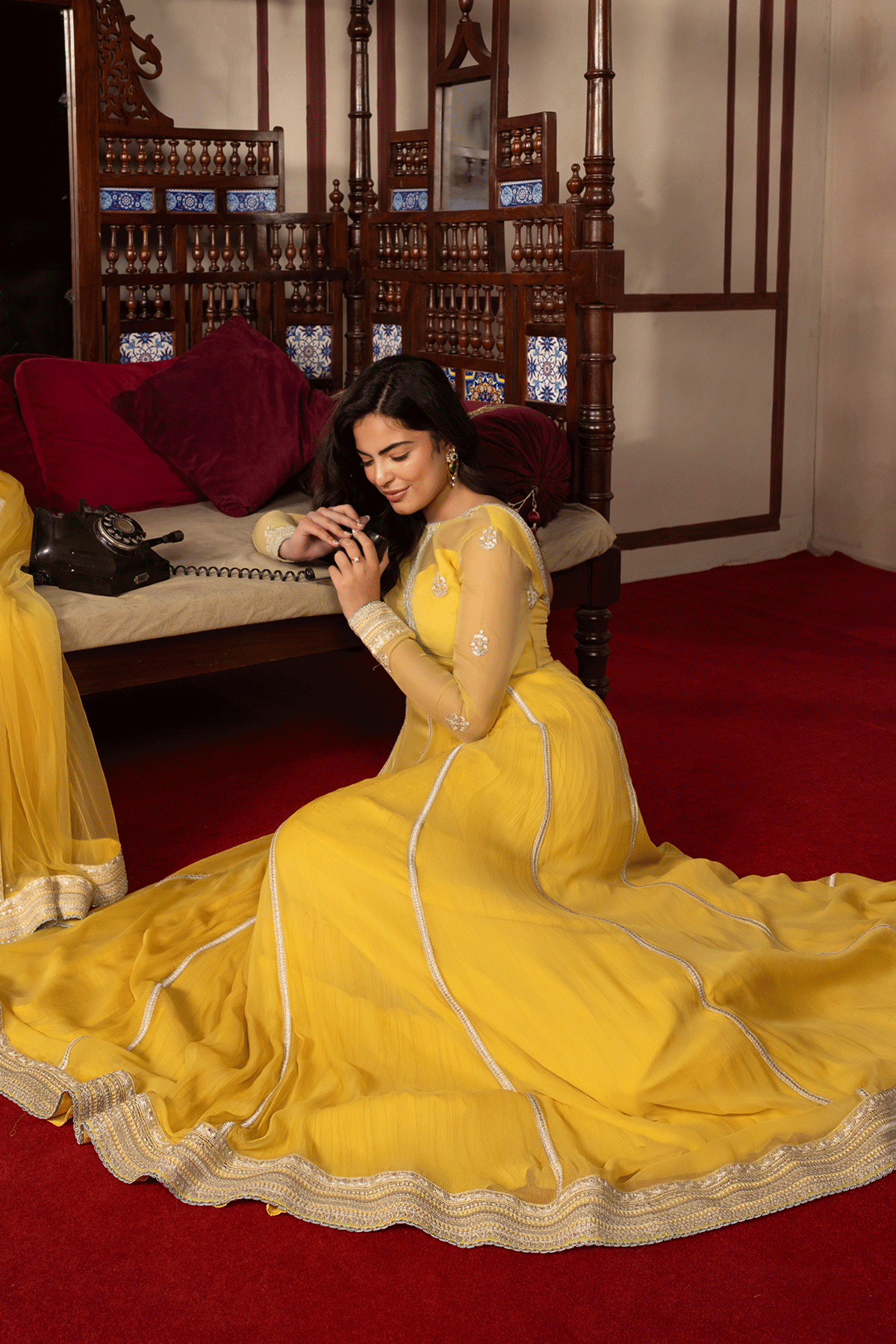 Erum Khan | Intezar e Eid | Roshni - Luxury Dress - available at Maria Faisal in UK and USA.
