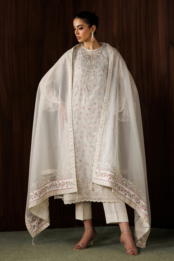 Baroque | Formals Collection | EMBROIDERED COTTON NET UF-4440 - Formal Dress - available at Maria Faisal in UK and USA.