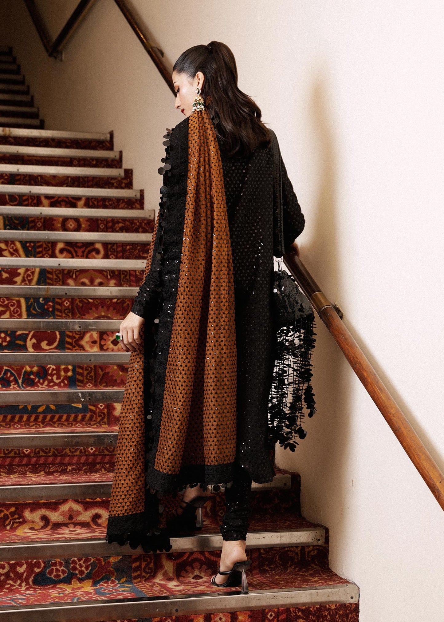Hussain Rehar | Luxury Pret SS 24 | Khaki - Waniyas
