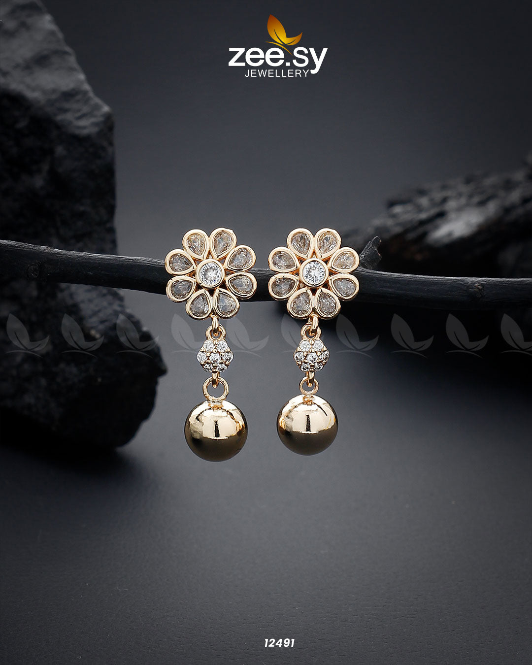 Glossy Flower Earring - Earrings