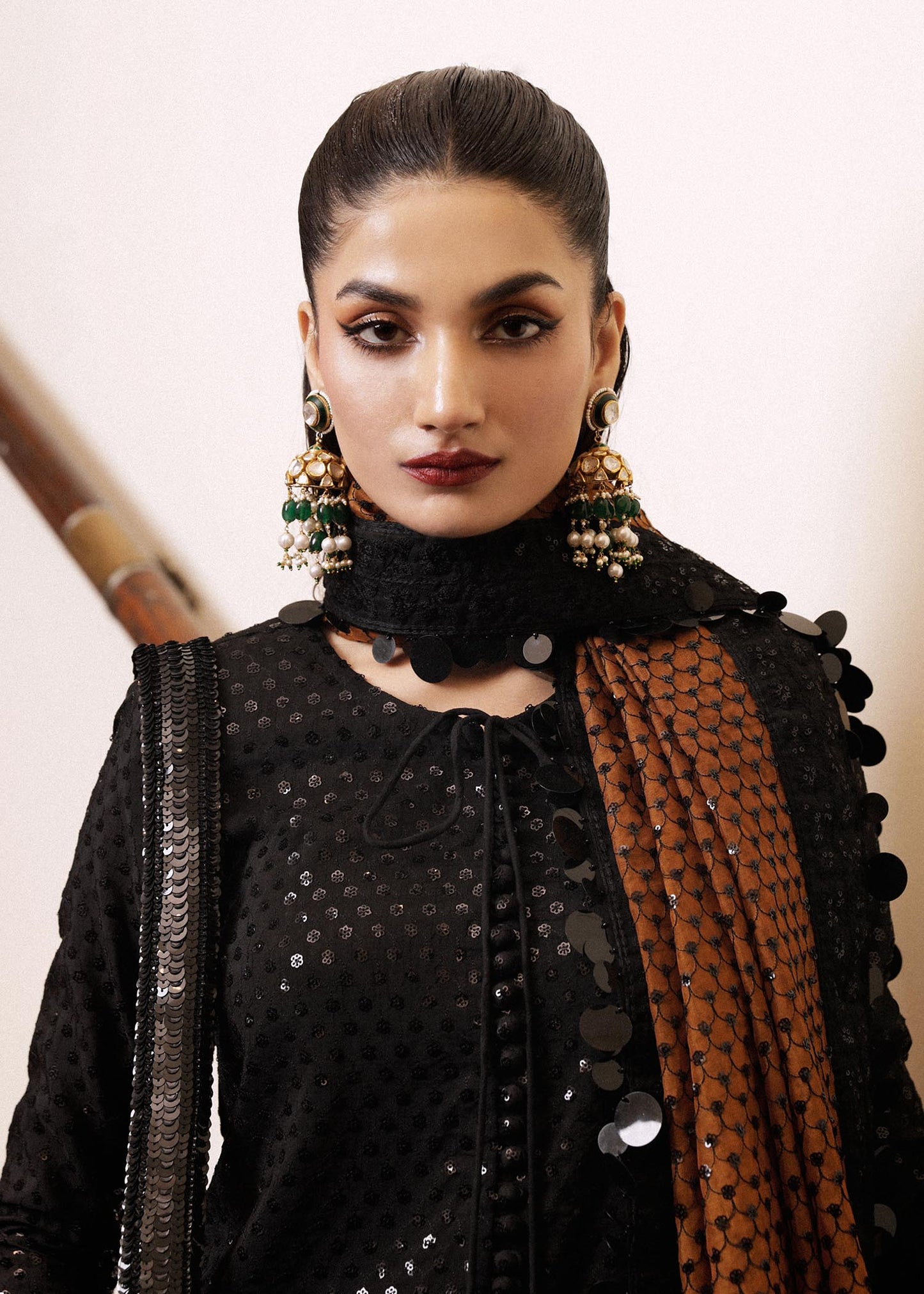 Hussain Rehar | Luxury Pret SS 24 | Khaki - Waniyas