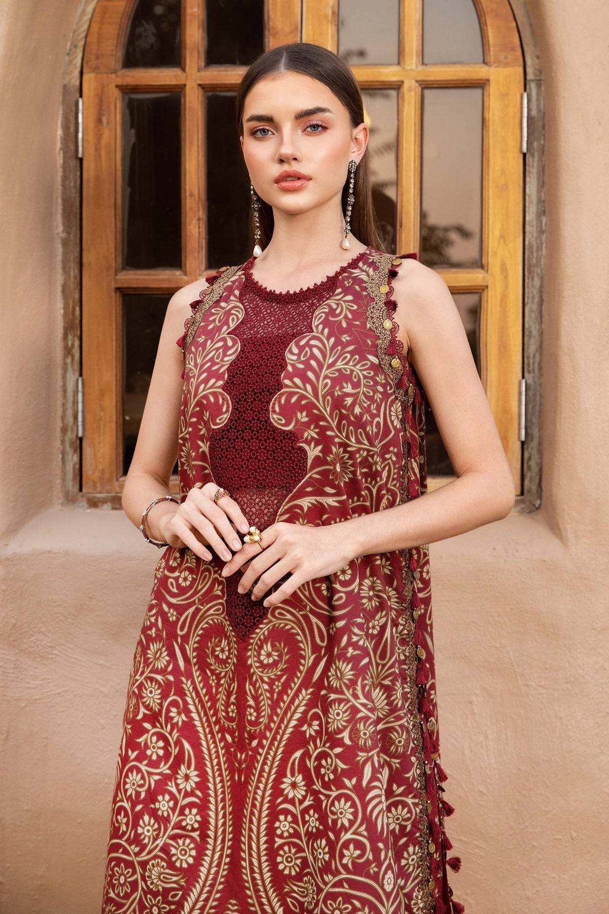Maria B | M Prints 25 | MPT-2512-A by Maria Faisal - Registered Vendor of : Maria B - type : Ladies Clothes - 100% original wedding dresses