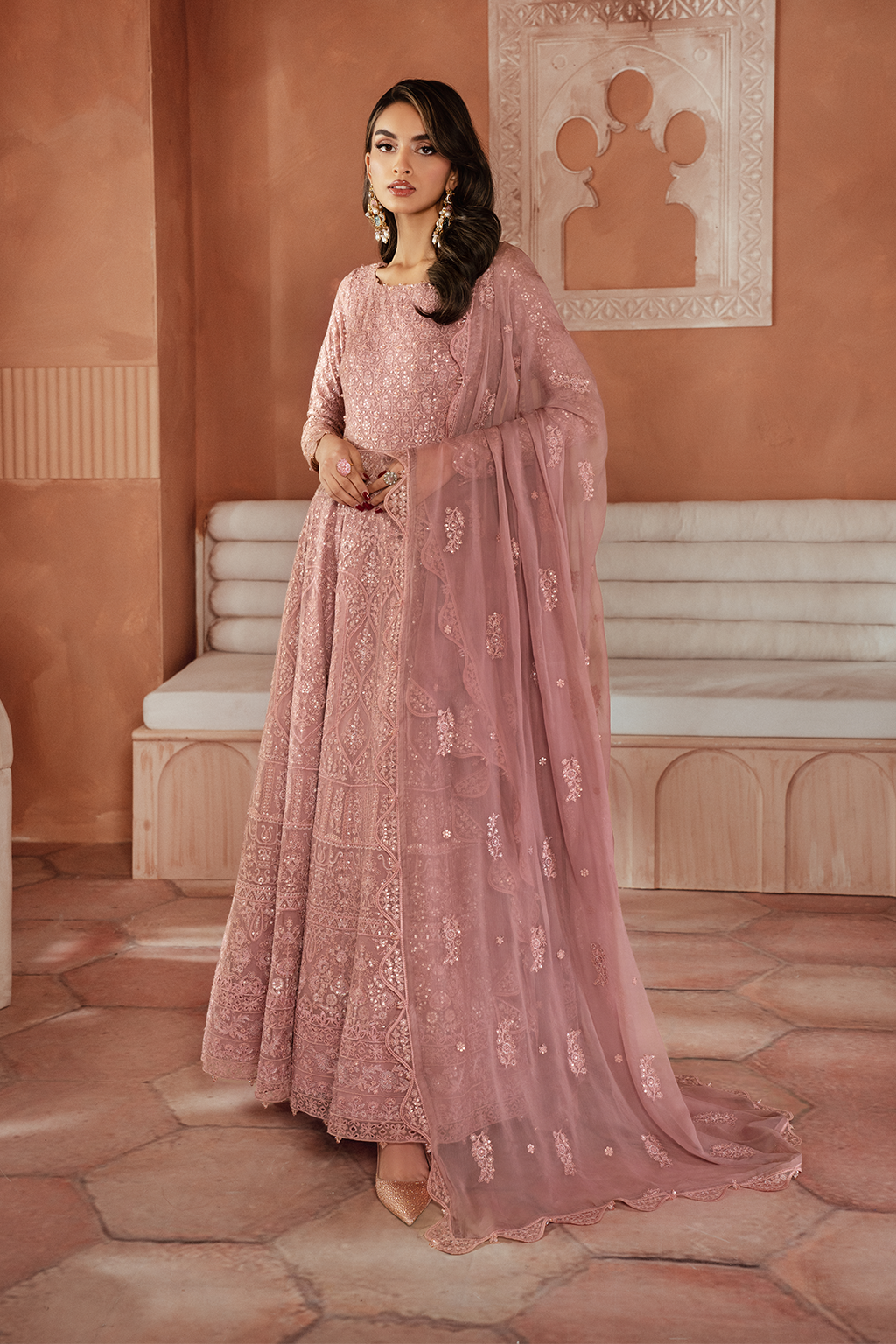 Iznik | Chiffon Kari | ICK-04 Embroidered Chiffon - Ladies Clothes - Maria Faisal