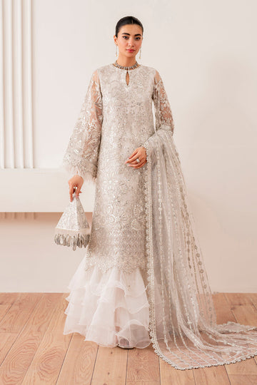 Baroque | Formal Collection | NET UF-703 - Designer Dress with Intricate embroidery and embellishments. Shop elegent wedding dress at Maria Faisal.