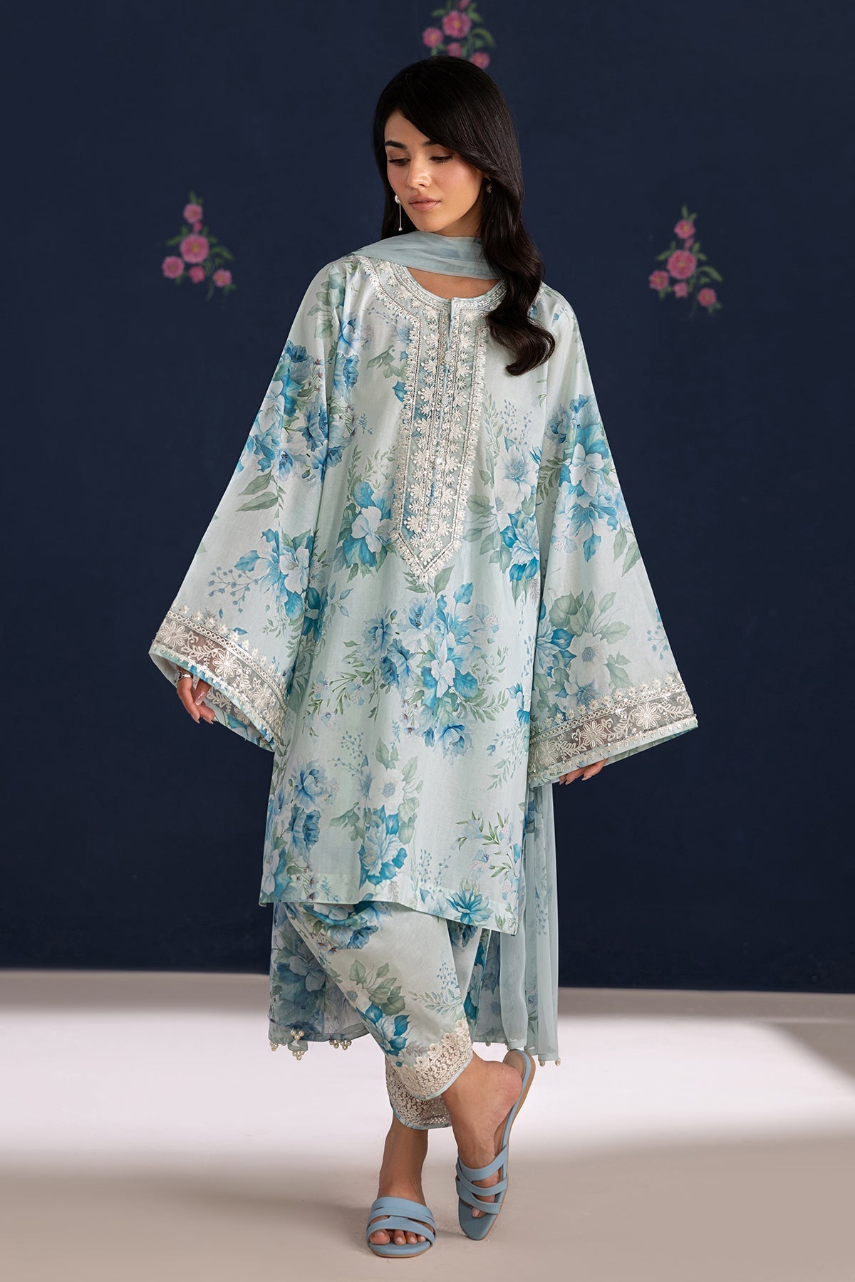 Baroque | Luxury Summer Pret | UF-4461 - Luxury Dress - available at Maria Faisal in UK and USA.