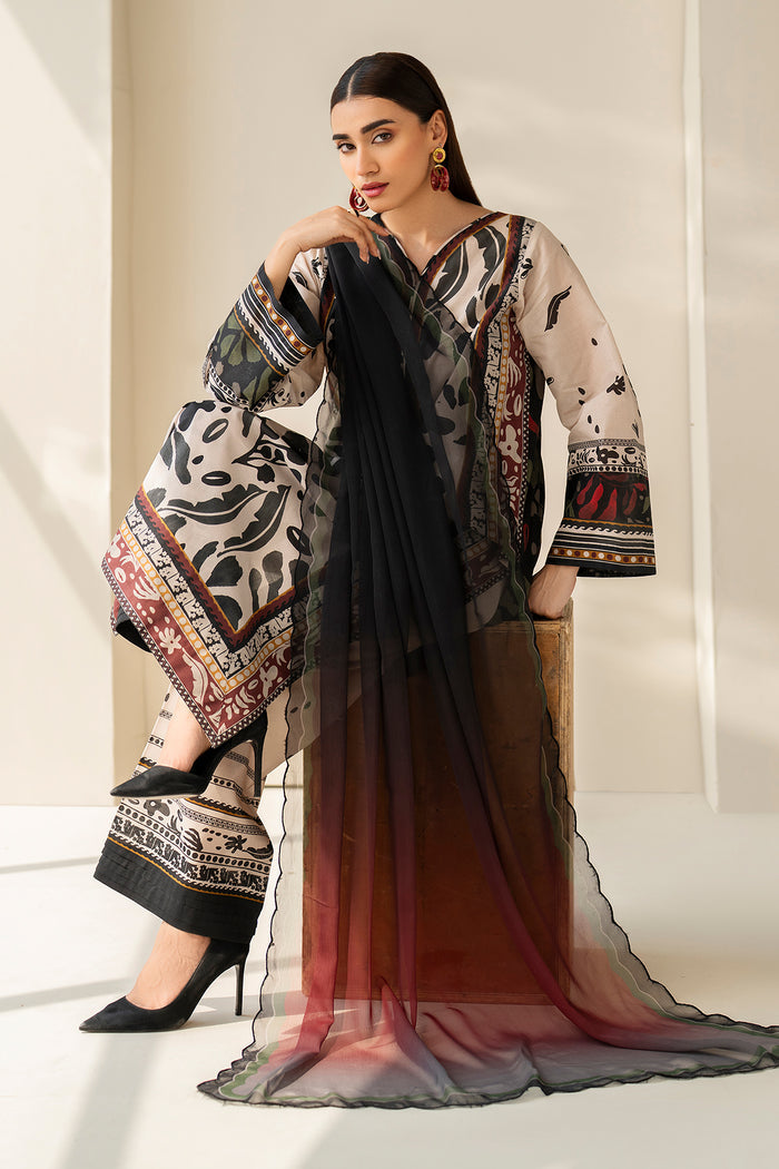 Baroque | Luxury Pret Summer | UF-4199 - Luxury Dress - available at Maria Faisal in UK and USA.