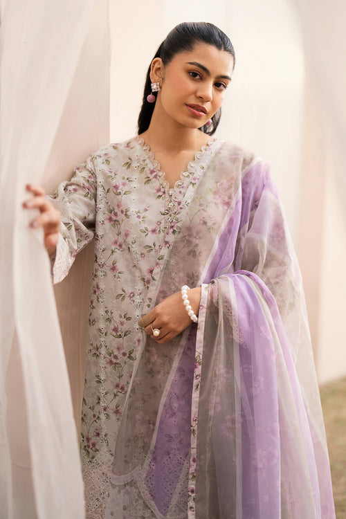 Baroque | Luxury Pret 24 | LAWN UF-610 - Designer Dress with Intricate embroidery and embellishments. Shop elegent wedding dress at Maria Faisal.