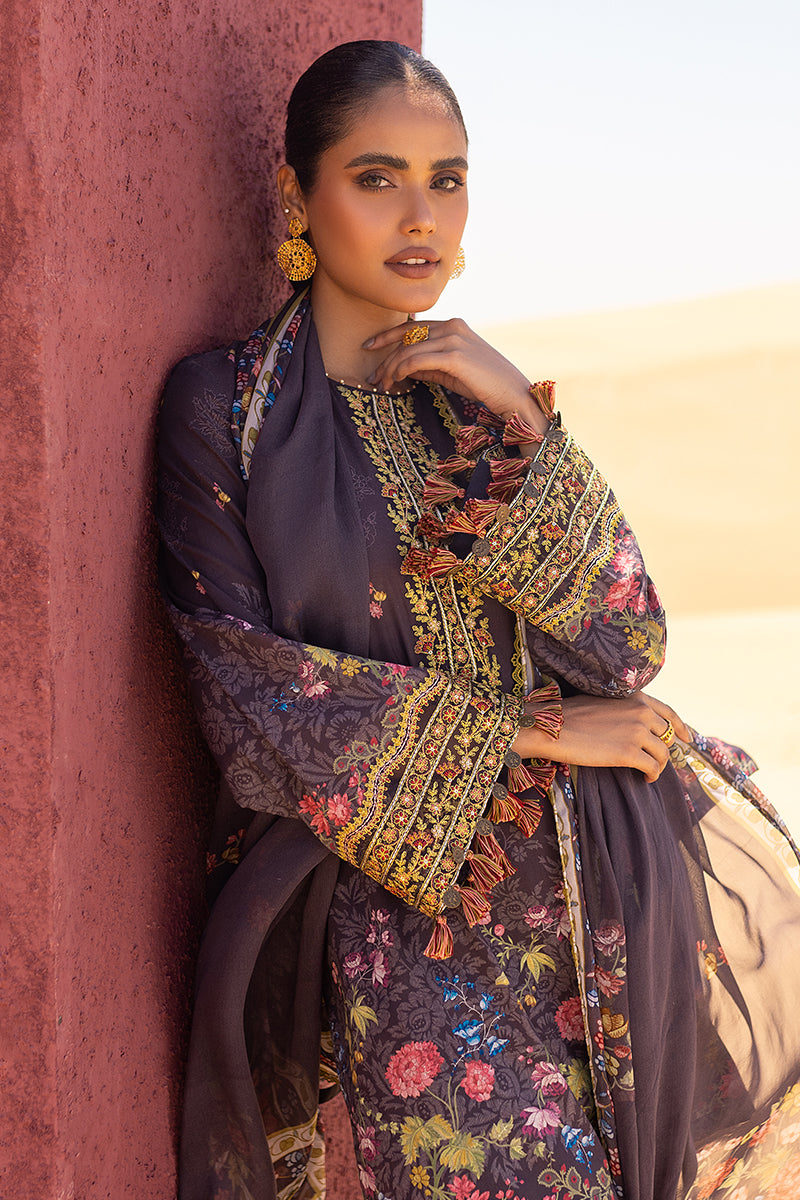 Cross Stitch | Eid Lawn 24 | GRAVEL - Designer Dress with Intricate embroidery and embellishments. Shop elegent wedding dress at Maria Faisal.