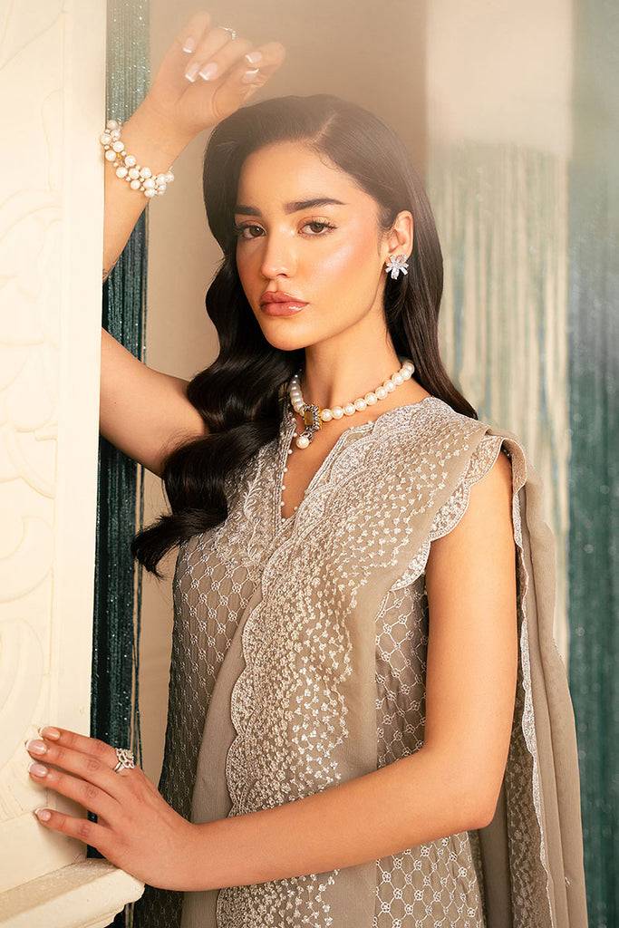 Cross Stitch | Luxe Atelier 25 | FEATHER GREY by Maria Faisal - Registered Vendor of : Cross Stitch - type : Ladies Clothes - 100% original wedding dresses