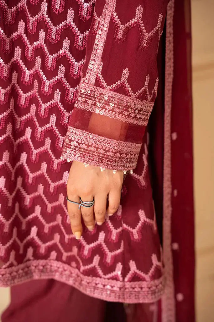 Cross Stitch | Luxe Atelier 25 | BURGUNDY BLISS by Maria Faisal - Registered Vendor of : Cross Stitch - type : Ladies Clothes - 100% original wedding dresses