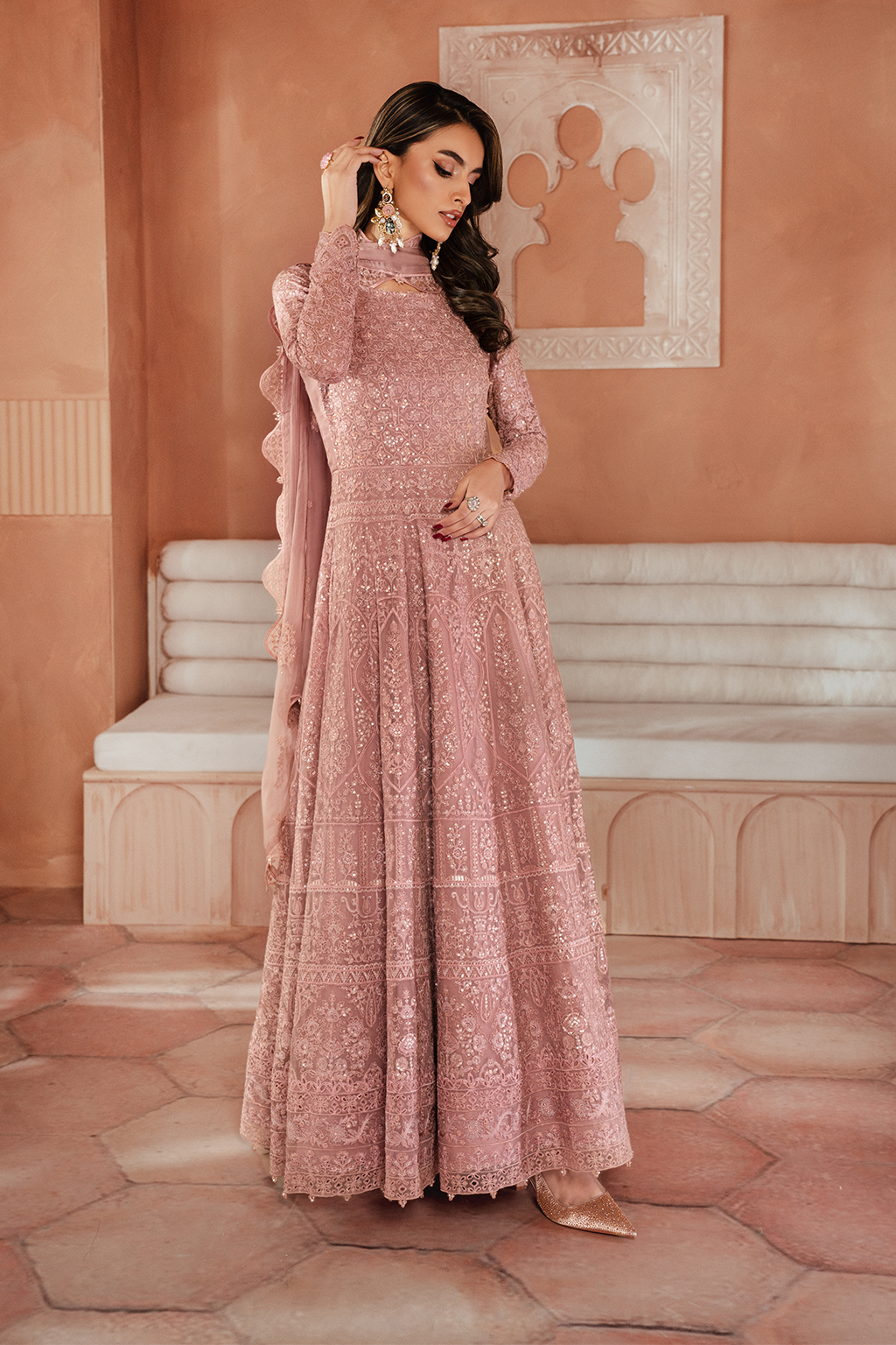 Iznik | Chiffon Kari | ICK-04 Embroidered Chiffon - Ladies Clothes - Maria Faisal