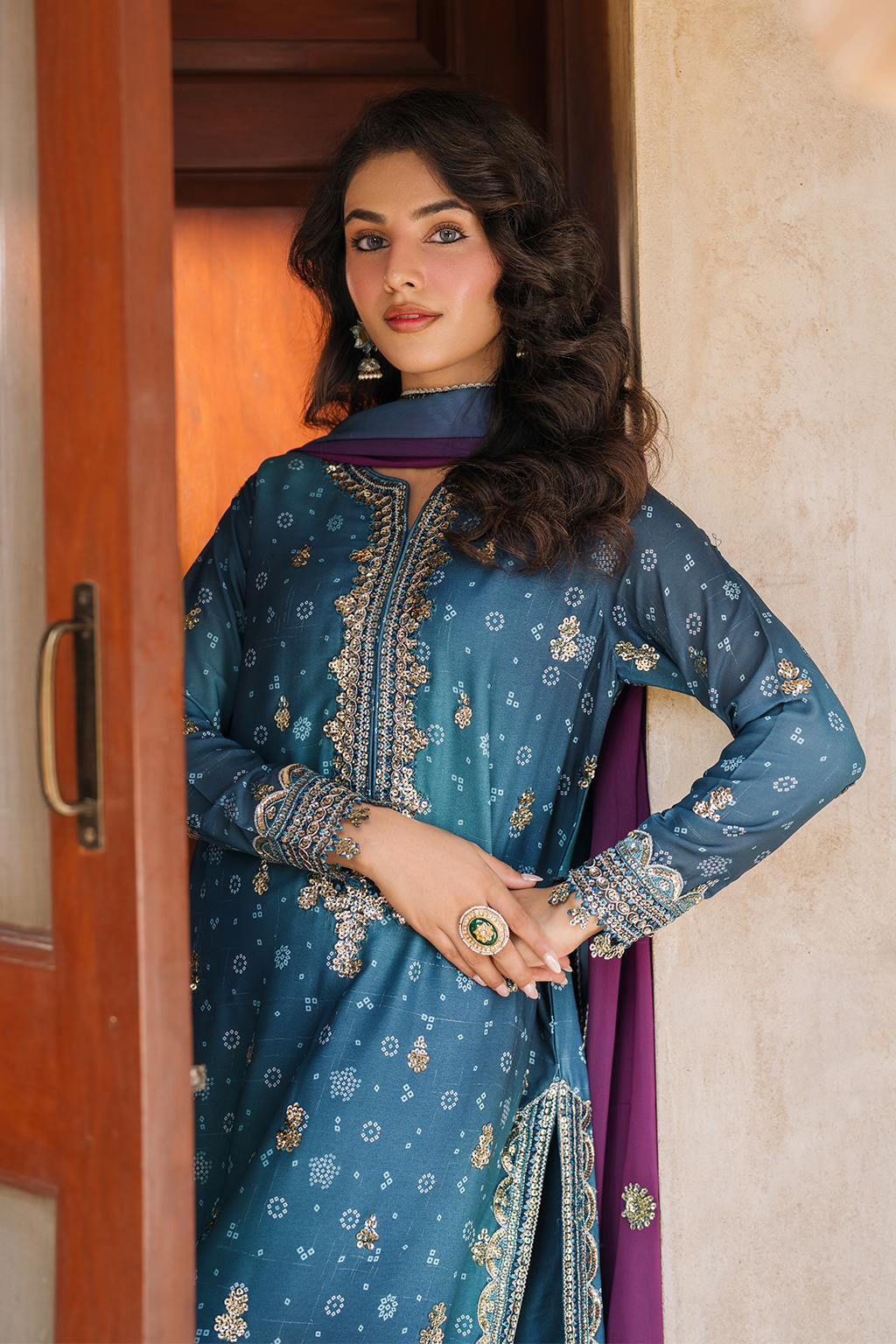 Iznik | Bandhani Formals | UE-335 - Ladies Clothes