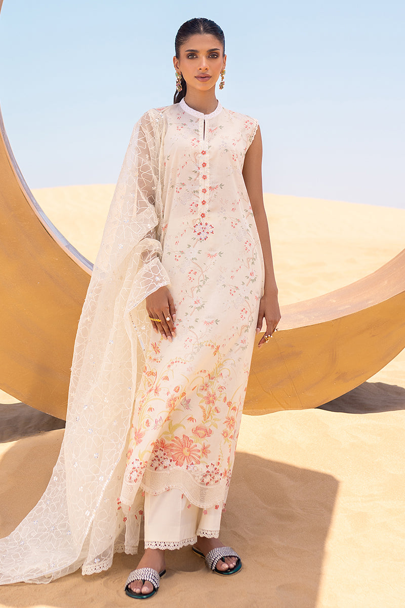 Cross Stitch | Eid Lawn 24 | IVORY GLOW - Designer Dress with Intricate embroidery and embellishments. Shop elegent wedding dress at Maria Faisal.