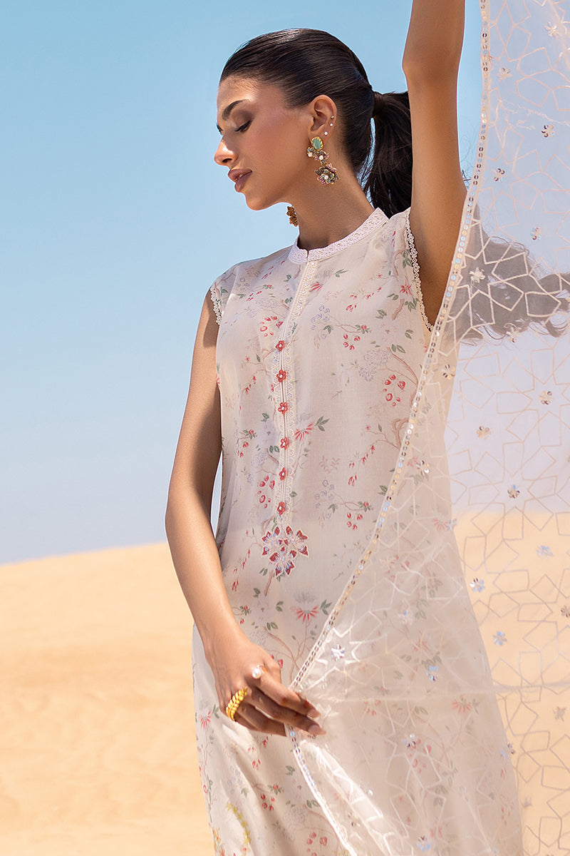 Cross Stitch | Eid Lawn 24 | IVORY GLOW - Designer Dress with Intricate embroidery and embellishments. Shop elegent wedding dress at Maria Faisal.