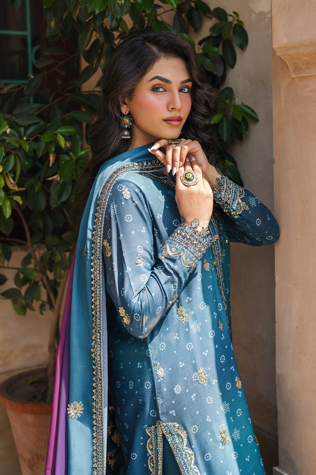 Iznik | Bandhani Formals | UE-335 - Ladies Clothes