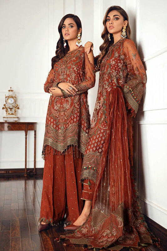 Jazmin | Formals Collection | NET UN-4018 - Ladies Clothes - Maria Faisal