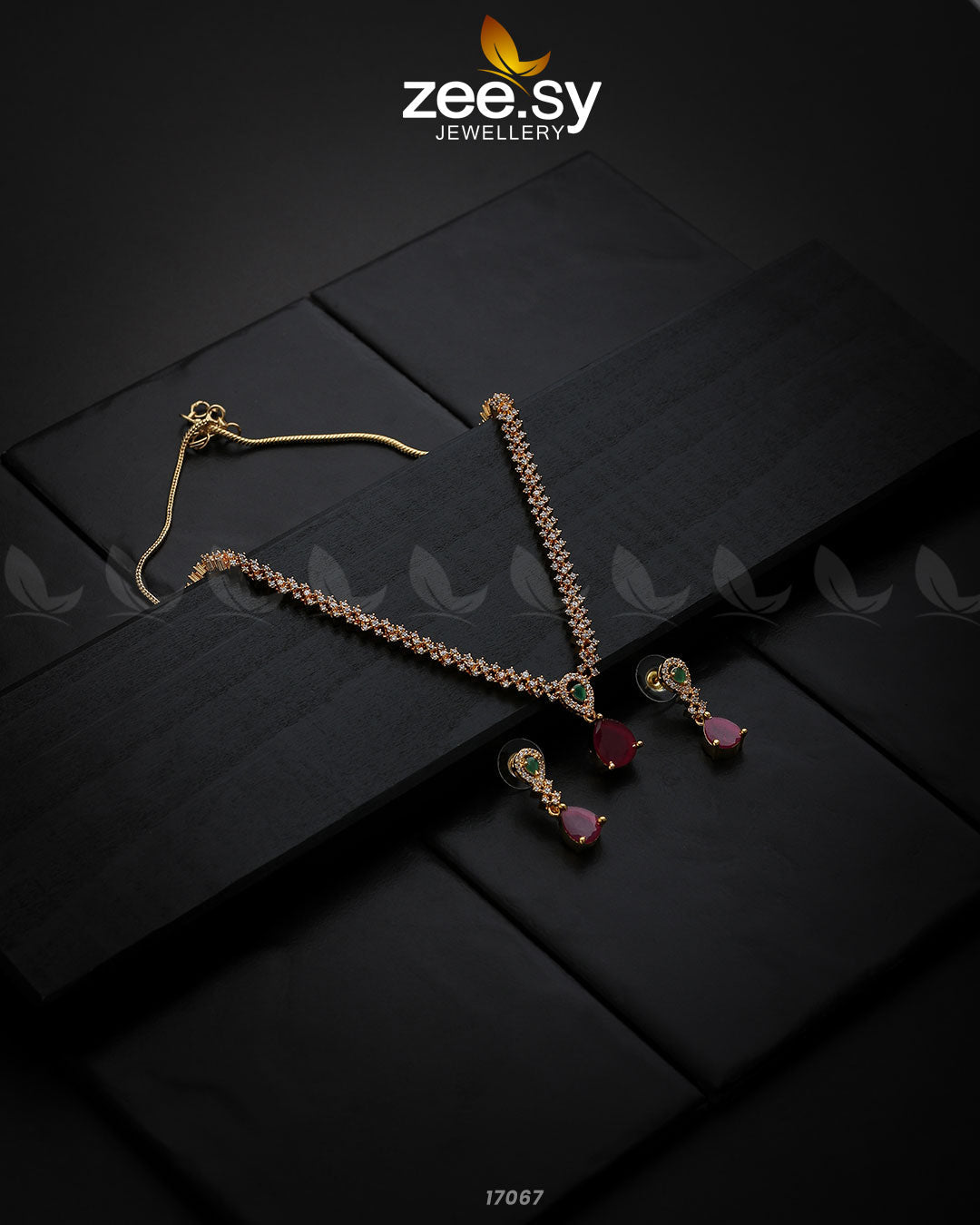 Nargis Zircon Necklace - Necklace Sets