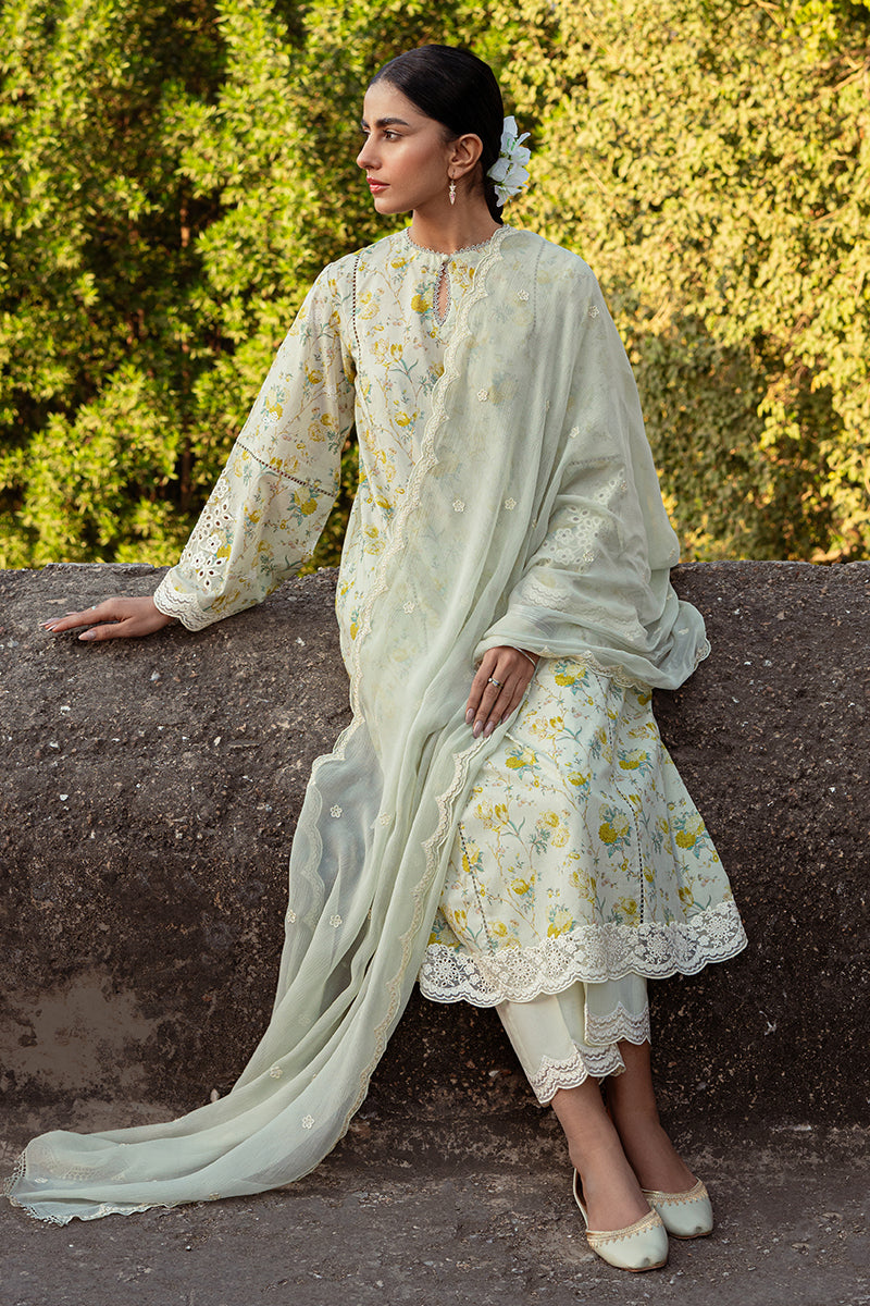 Cross Stitch | Premium Lawn 24 | LIME PRIMROSE - Ladies Clothes - Maria Faisal