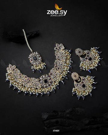 Prismatic Necklace - Designer Dress with Intricate embroidery and embellishments. Shop elegent wedding dress at Maria Faisal.
