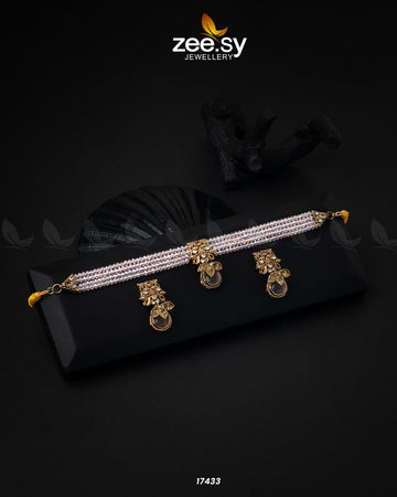Egyptian Choker Necklace - Designer Dress with Intricate embroidery and embellishments. Shop elegent wedding dress at Maria Faisal.