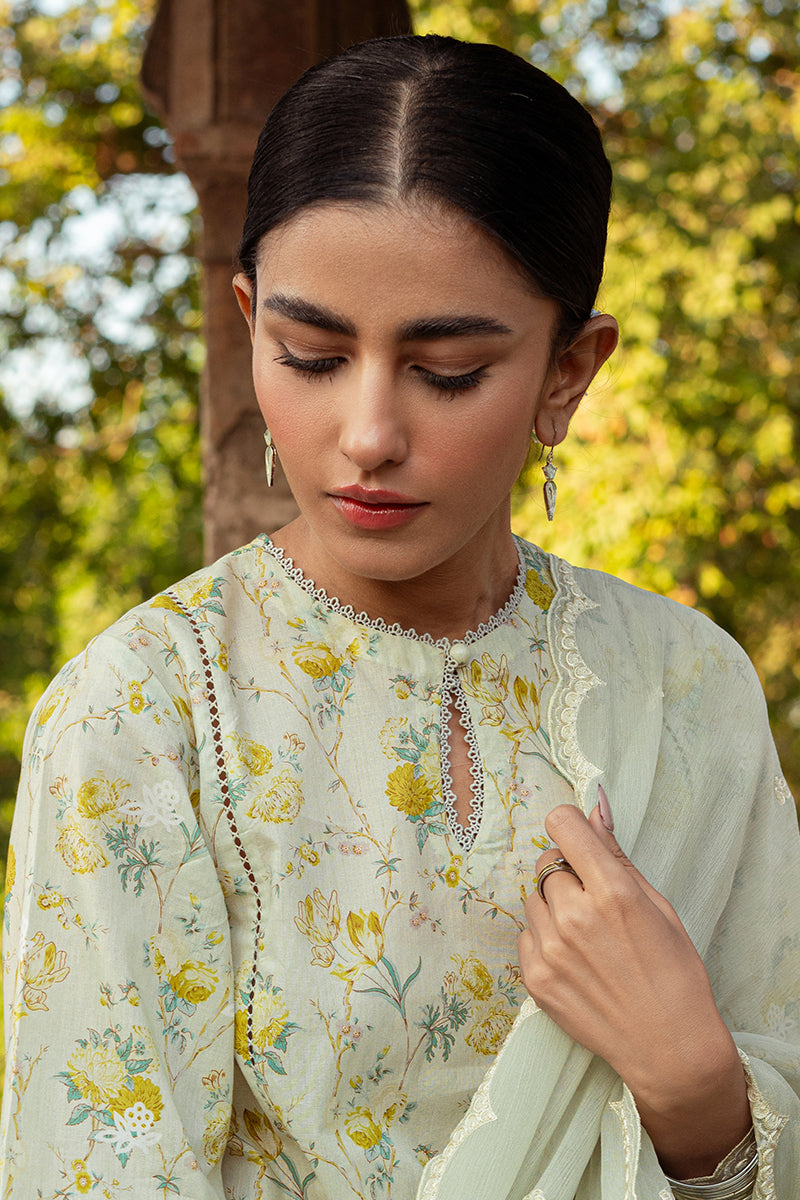 Cross Stitch | Premium Lawn 24 | LIME PRIMROSE - Ladies Clothes - Maria Faisal