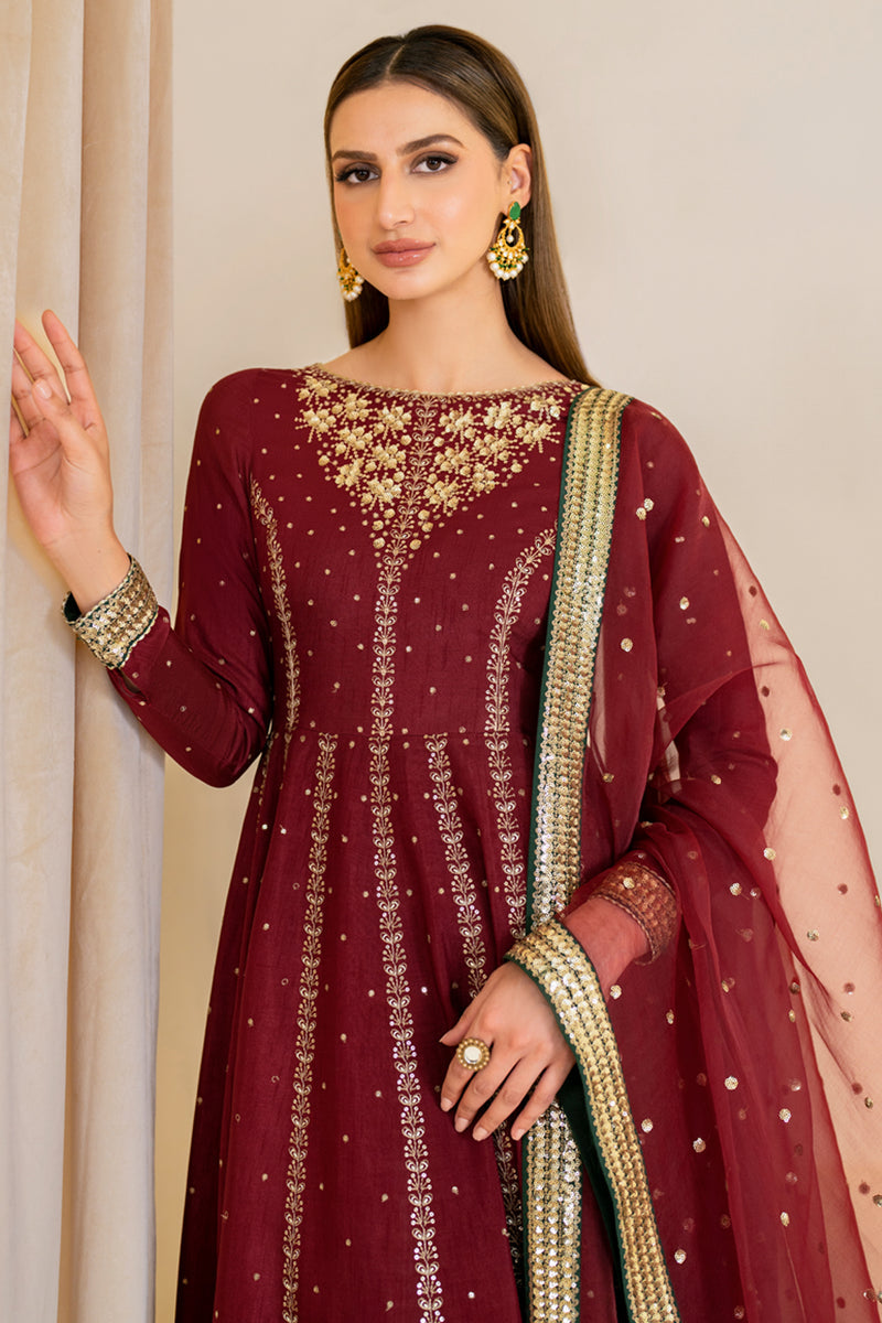Jazmin | Formals Collection | Raw Silk UR-7018 - Ladies Clothes - Maria Faisal