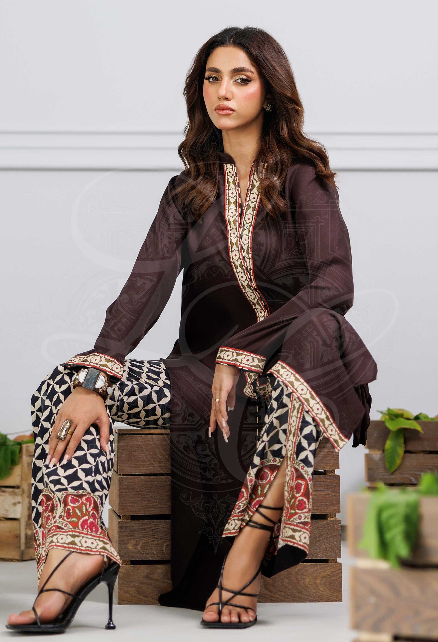 Layla Chatoor | Pret A Porter | LC-31 - Luxury Dress - available at Maria Faisal in UK and USA.