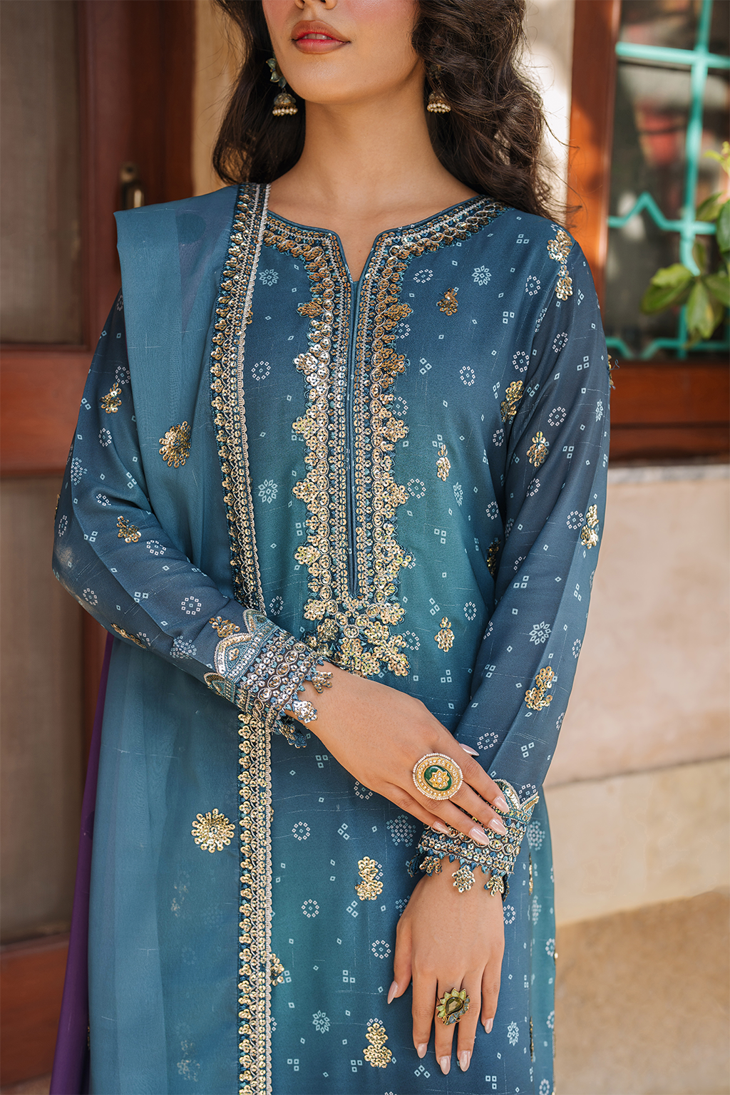 Iznik | Bandhani Formals | UE-335 - Ladies Clothes