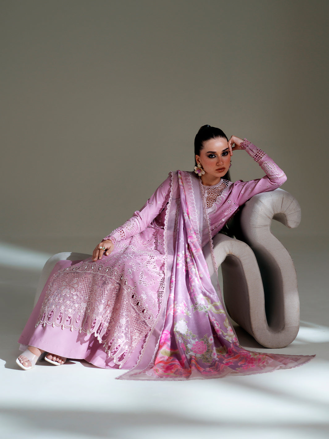 Bin Ilyas | Amour Luxury Lawn 26 | 181-B - Luxury Dress - available at Maria Faisal in UK and USA.
