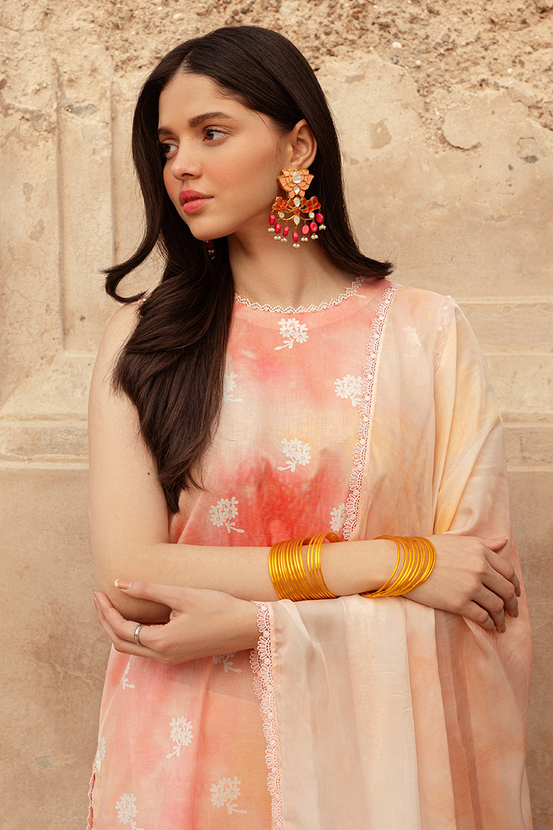 Cross Stitch | Premium Lawn 24 | PEACH BLUSH - Ladies Clothes - Maria Faisal