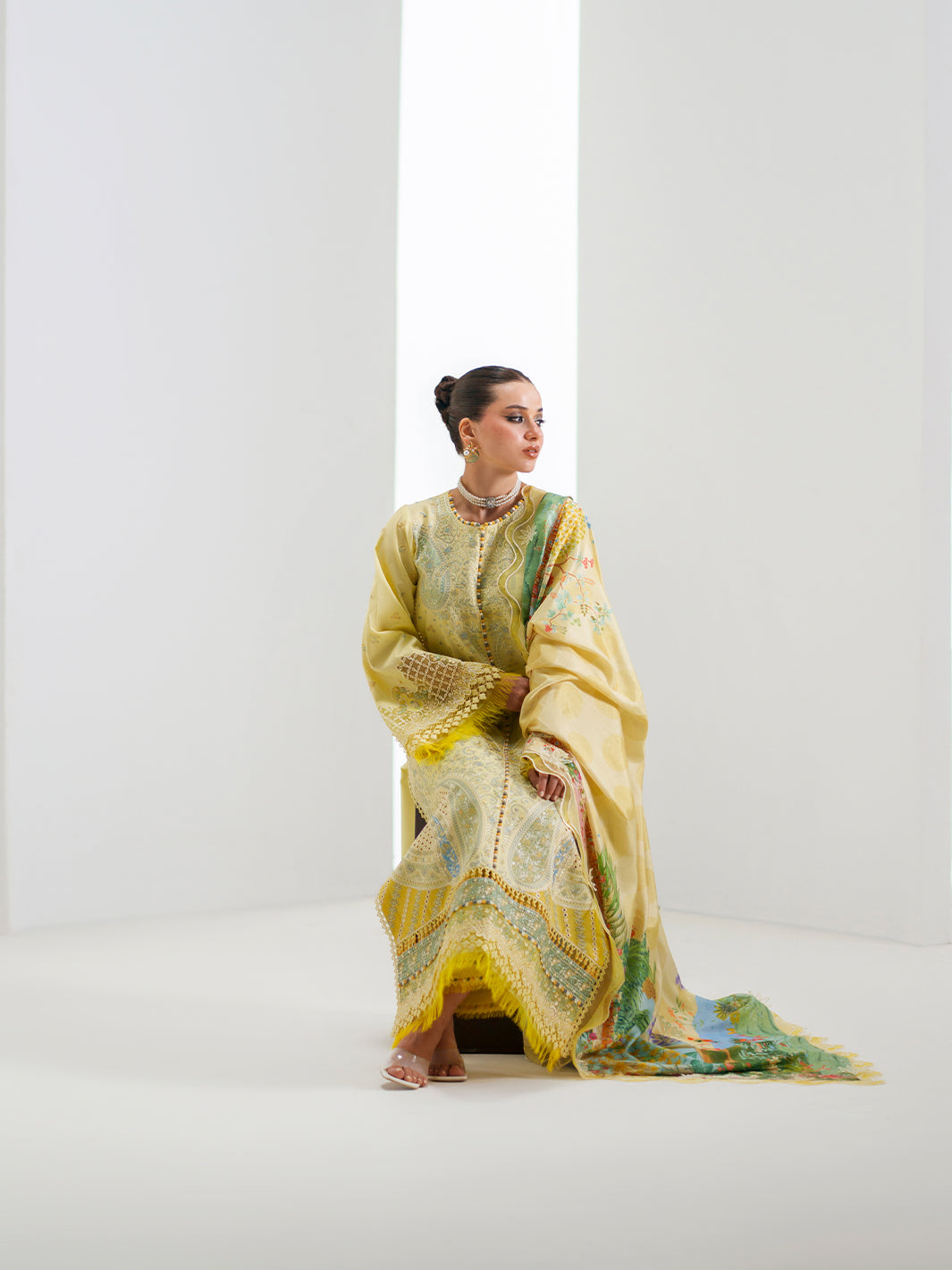 Bin Ilyas | Amour Luxury Lawn 26 | 187-B - Luxury Dress - available at Maria Faisal in UK and USA.
