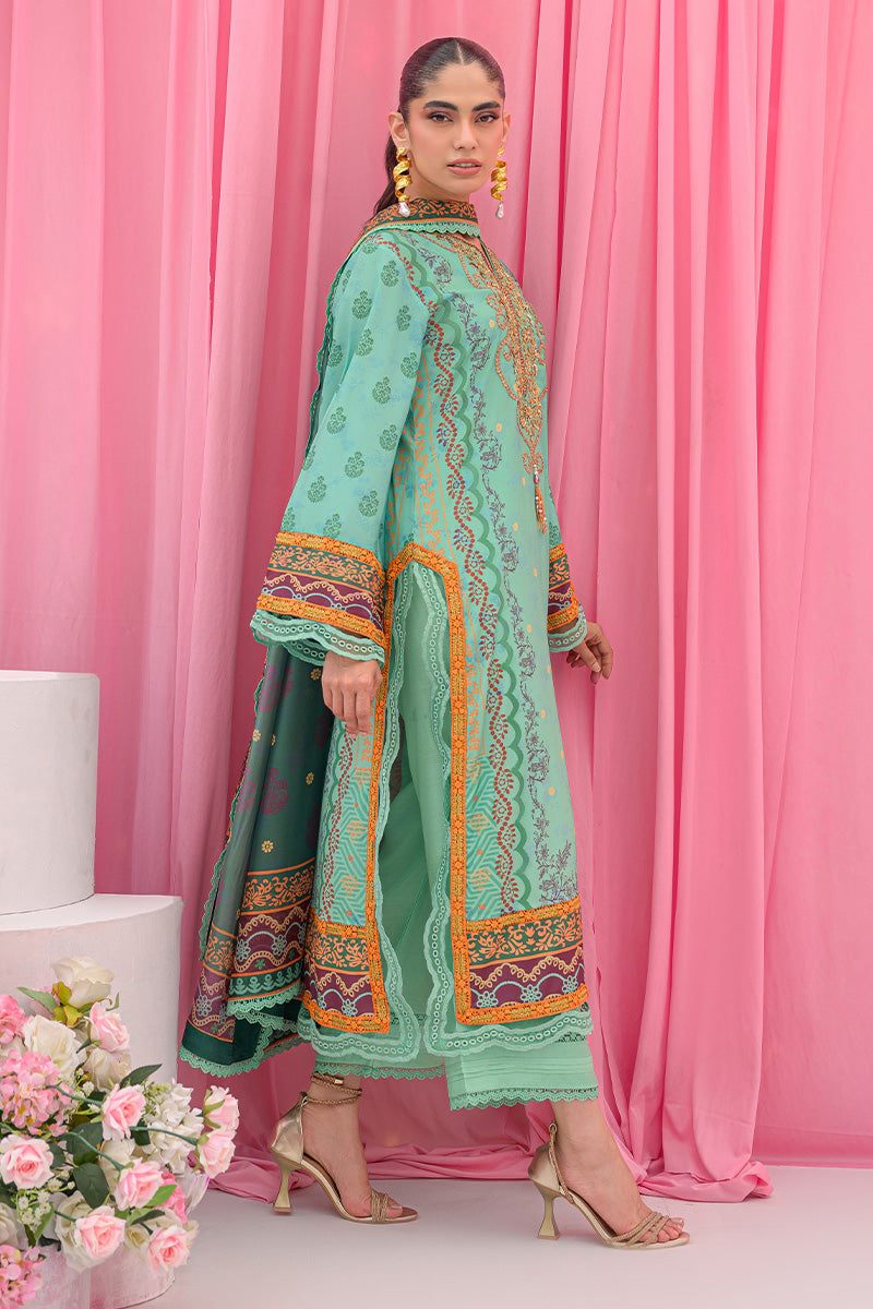 Chic Ophicial | The Maison Duo | Mint Aura - Luxury Dress - available at Maria Faisal in UK and USA.