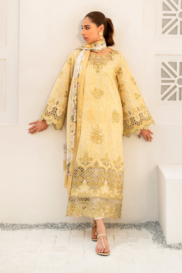 Baroque | Luxury Pret 24 | LAWN UF-670 - Designer Dress with Intricate embroidery and embellishments. Shop elegent wedding dress at Maria Faisal.