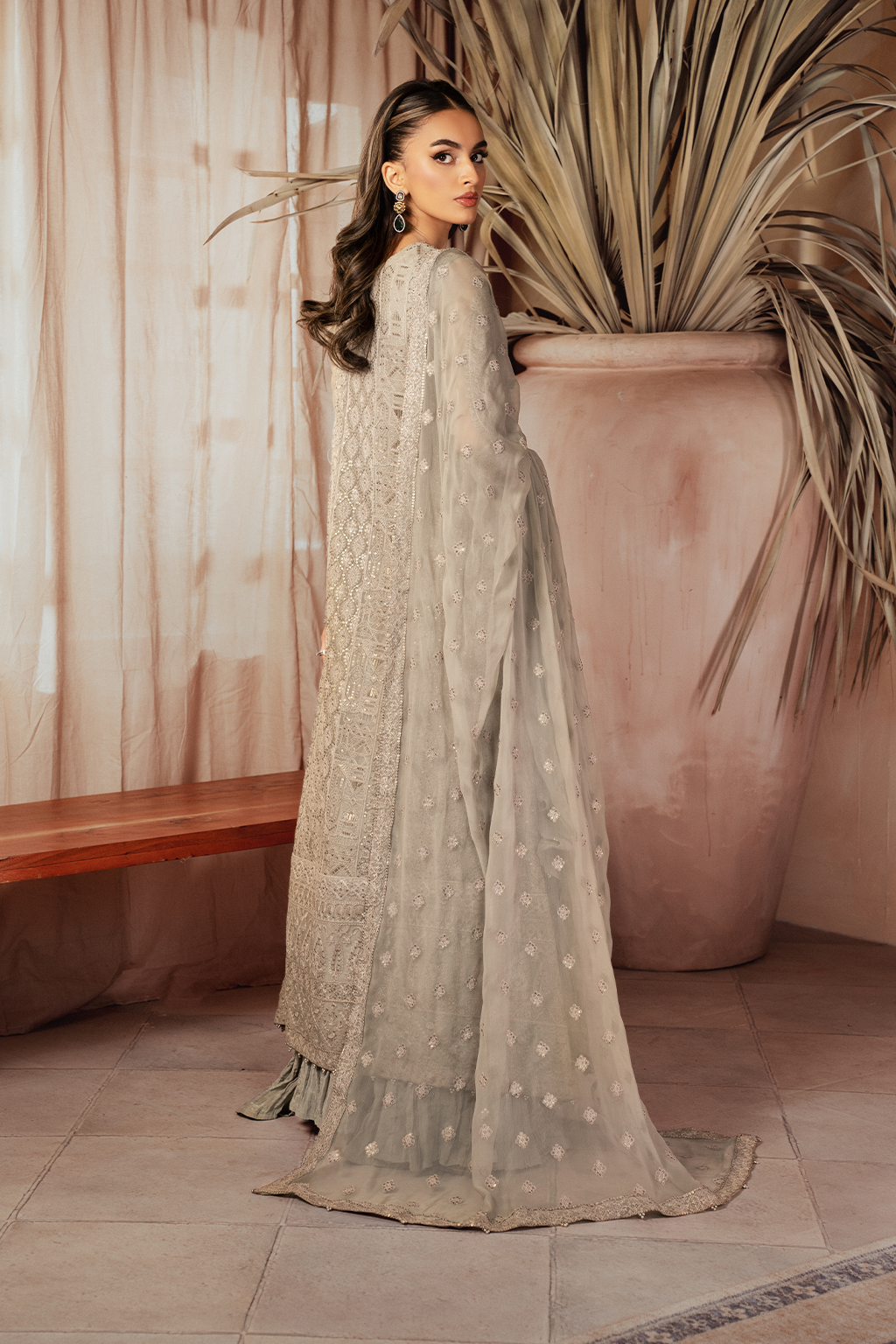 Iznik | Chiffon Kari | ICK-08 Embroidered Chiffon - Ladies Clothes - Maria Faisal