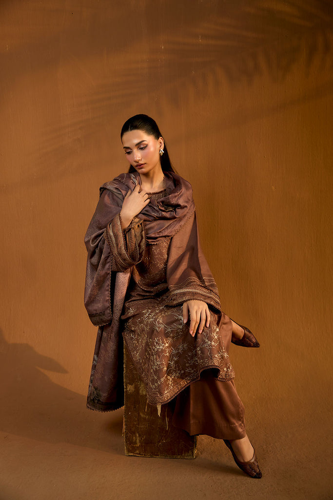 Sobia Nazir | Winter Shawl 25 | Design 1B - Formal Dress - available at Maria Faisal in UK and USA.