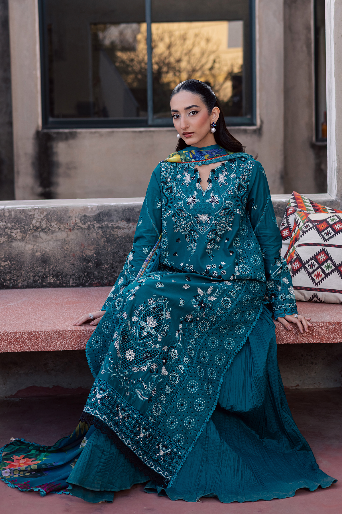 Zarposh | Celia Luxury Lawn 26 | AZUREA - Luxury Dress - available at Maria Faisal in UK and USA.