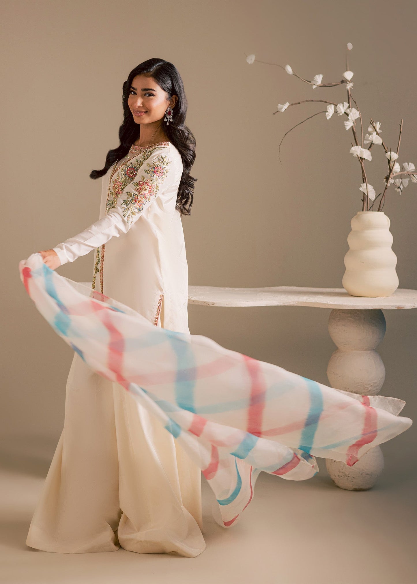 Maria Osama Khan | Noir Bliss Luxury Formals | Pearl Whisper - Formal Dress - available at Maria Faisal in UK and USA.