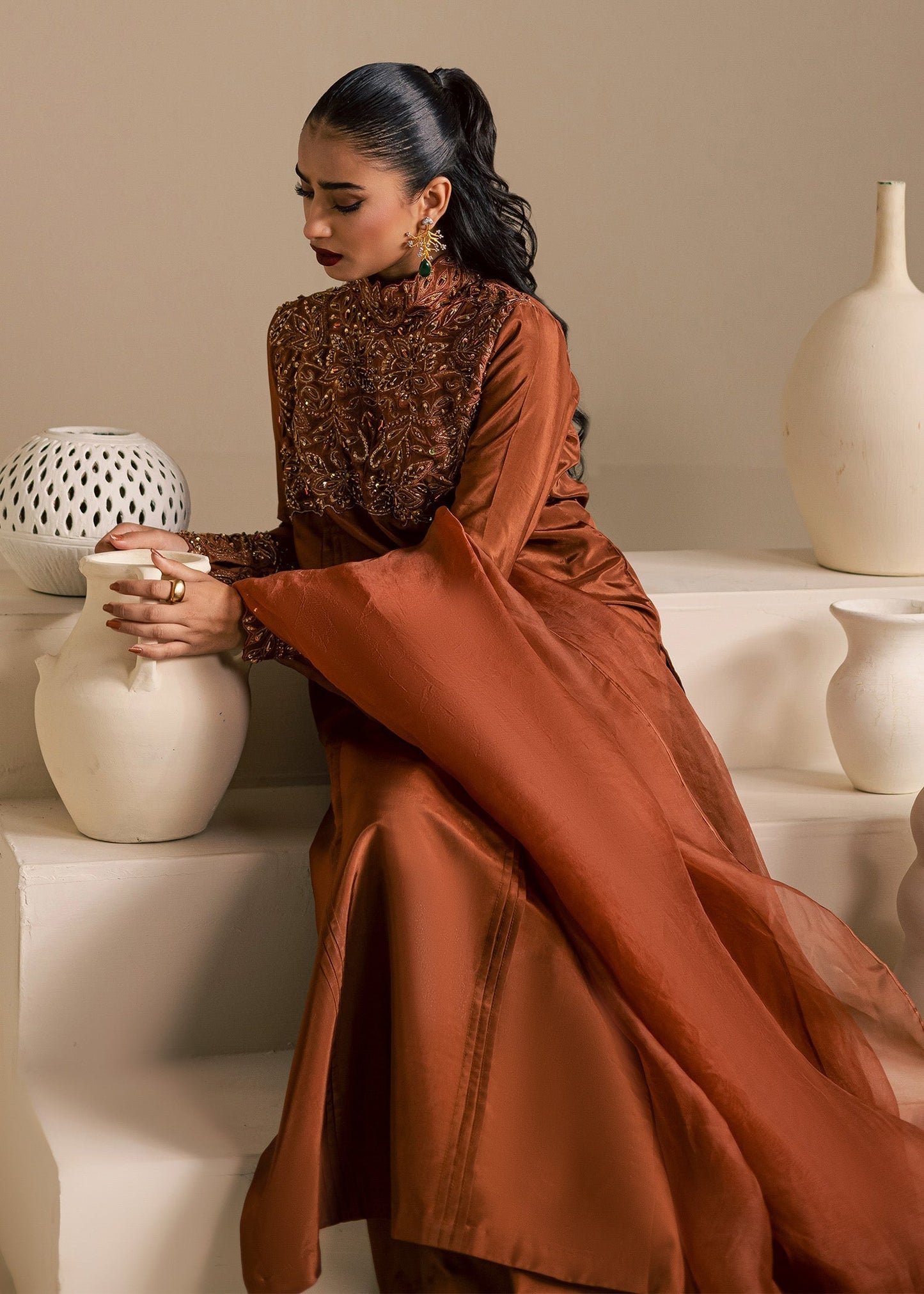 Maria Osama Khan | Noir Bliss Luxury Formals | Coco Dusk - Formal Dress - available at Maria Faisal in UK and USA.