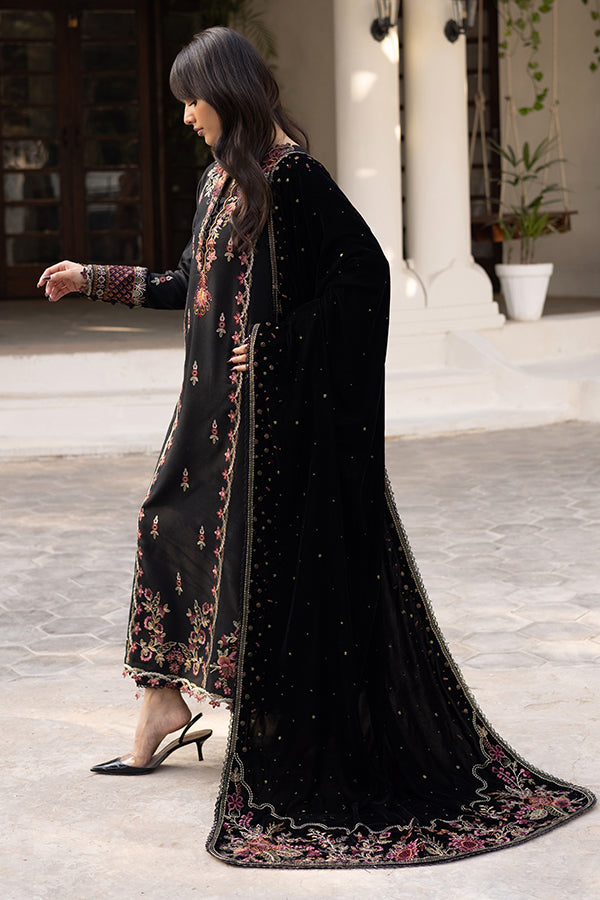 Nureh | Exclusive Leather Peach | NE-215 - Luxury Dress - available at Maria Faisal in UK and USA.