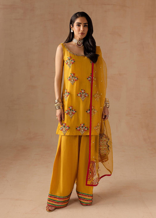 Maria Osama Khan | Noir Bliss Luxury Formals | Marigold Muse by Maria Faisal - Registered Vendor of : Maria Osama Khan - type : Ladies Clothes - 100% original wedding dresses