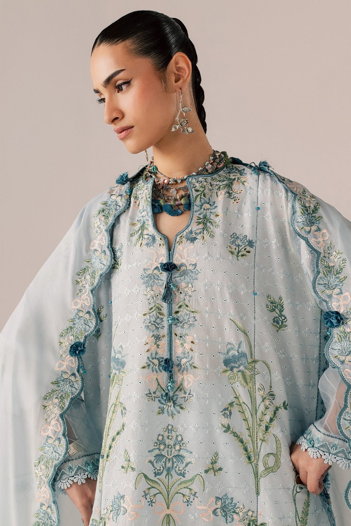 Elan | Stitched Pret 26 | MEHRVAAN (EL26-10 B ST) - Luxury Dress - available at Maria Faisal in UK and USA.