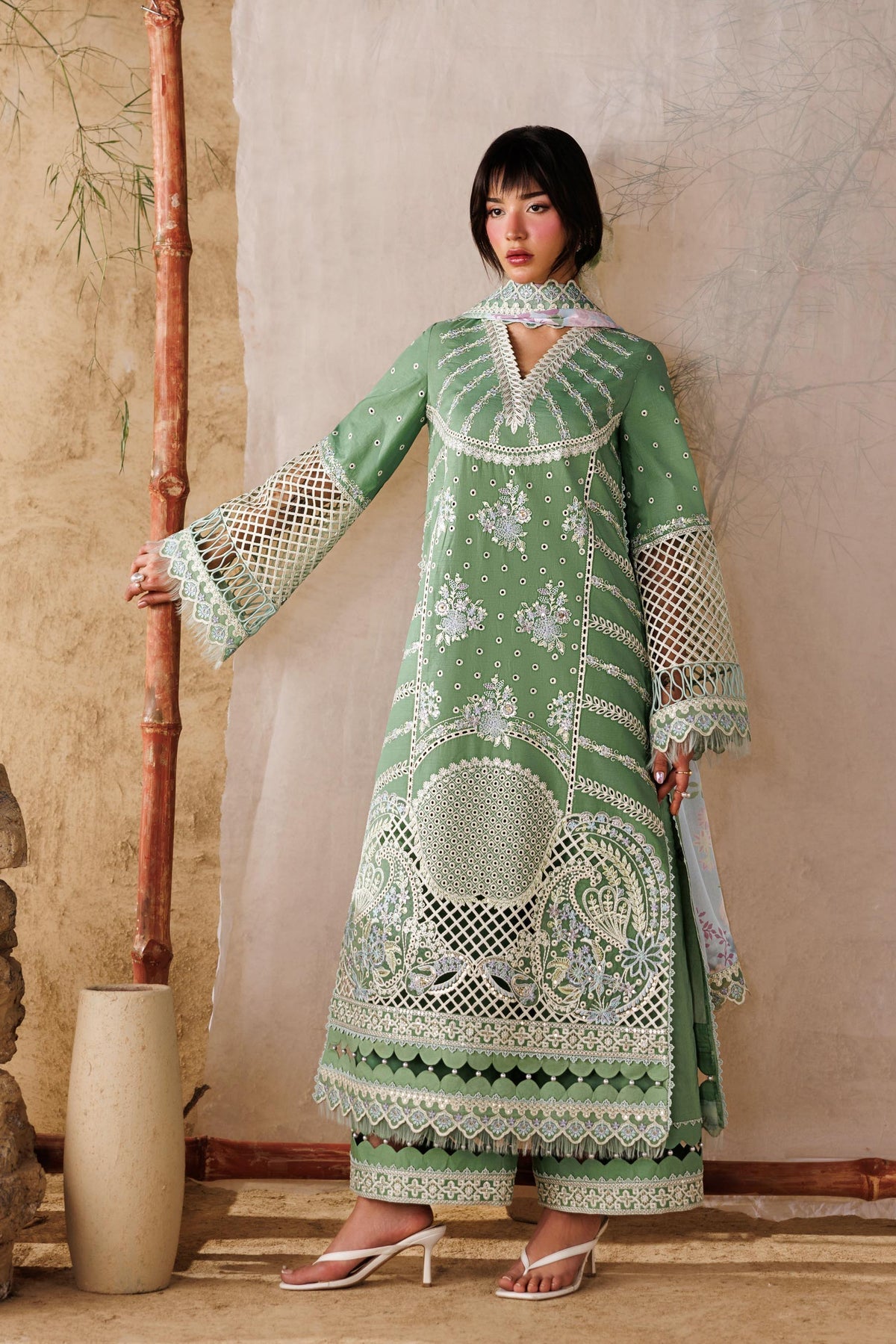 Akbar Aslam | Elea Lawn 26 | Caldera - Luxury Dress - available at Maria Faisal in UK and USA.