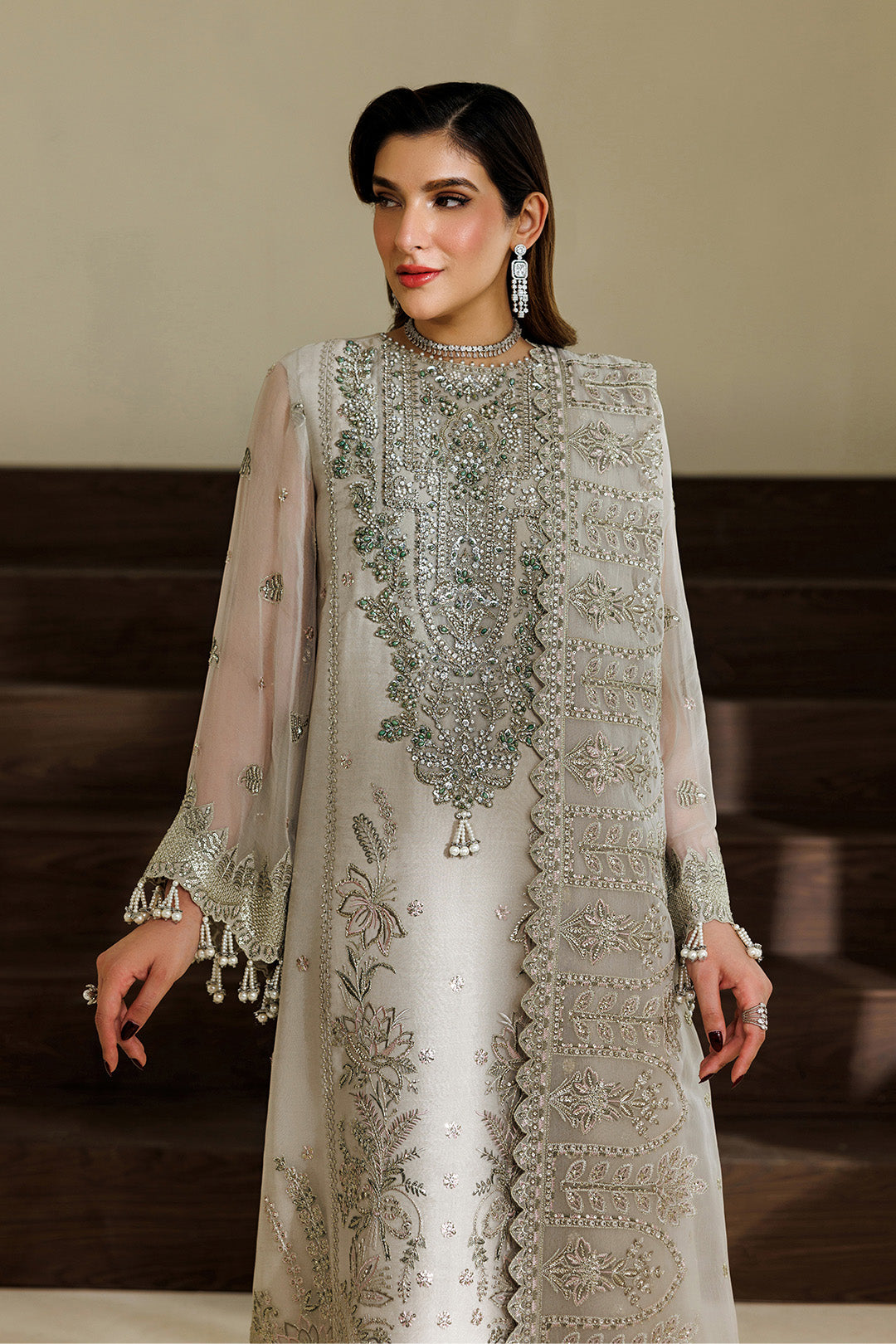 Alizeh | Aymal Luxury Bamber Chiffon | AF-BHM-4074-Navya - Formal Dress - available at Maria Faisal in UK and USA.